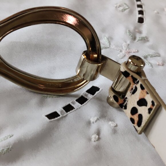 Leopard Print Genuine Calf Hair Belt *Self Adjustable Length* - Picture 5 of 8